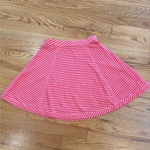 Hanna Andersson pink and red striped girls skirt